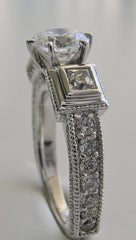 IMPORTANT ENGAGEMENT OR REMOUNT RING SETTING INTERESTING DIAMOND ACCENTS