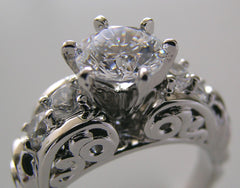 ALLURING DIAMOND ACCEDNTED ENGAGEMENT RING SETTING OR RIGHT HAND RING