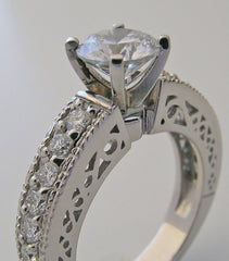 SPECIAL ATTRACTIVE DIAMOND SET ENGAGEMENT RING SETTING