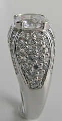 REMOUNT ENGAGEMENT RING SETTING WITH PAVE DIAMOND ACCENTS DECO STYLING