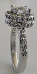 BEAUTIFUL HALO DESIGN DIAMOND ENGAGEMENT RING SETTING