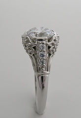 BEAUTIFUL ART DECO ANTIQUE STYLE DIAMOND ACCENT ENGAGEMENT RING SETTING OR RE-MOUNT