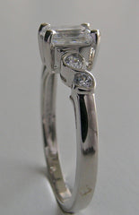 GOLD ENGAGEMENT RING SETTING DIAMOND ACCENTS