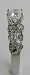 RING SETTING MIL GRAIN DIAMOND ACCENT TO FIT ANY SHAPE AND SIZE GEMSTONE