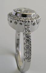 HALO ENGAGEMENT RING SETTING WITH DIAMND ACCENTS