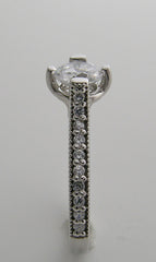INTERESTING FOUR PRONG DIAMOND DETAILED ENGAGEMENT RING SETTING