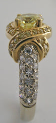 OUTSTANDING TWO TONE DIAMOND ACCENT RING SETTING OR REMOUNT