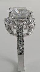 ANTIQUE ART DECO STYLE CUSHION CUT LARGE DIAMOND ACCENT RING SETTING