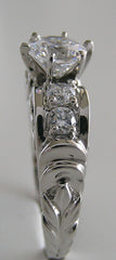 ALLURING DIAMOND ACCEDNTED ENGAGEMENT RING SETTING OR RIGHT HAND RING