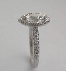 UNIQUE HALO MARQUISE DIAMOND ENGAGEMENT RING SETITNG