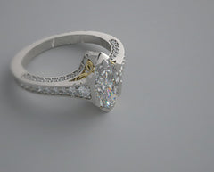 MARQUISE NORTH TO SOUTH ENGAGMENT RING SETTING OR REMOUNT MOUNTING