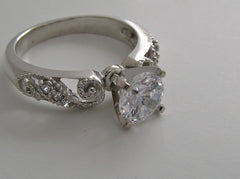 ANTIQUE ART DECO STYLE DIAMOND ENGAGEMENT RING SETTING