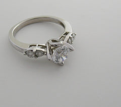 TULIP DESIGN ENGAGEMENT RING SETTING WITH FEMININE DIAMOND ACCENTS