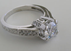 ALLURING UNUSUAL DIAMOND ENGAGEMENT RING SETTING