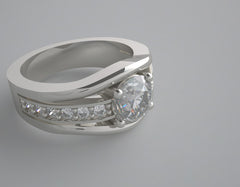 CLASSICAL DUAL DIAMOND ACCENTED ENGAGEMENT RING SETTING