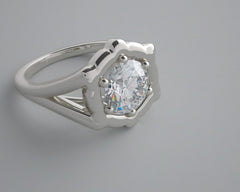 TRADITIONAL FLUSH BEZEL PRONG RING SETTING