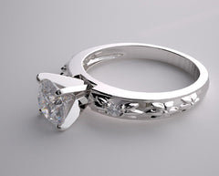 UNIQUE ENGAGEMENT RING SETTING DIAMOND ACCENTED