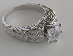 ALLURING DIAMOND ACCEDNTED ENGAGEMENT RING SETTING OR RIGHT HAND RING