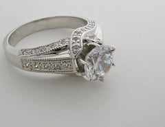 IMPORTANT TRELLIS DESIGN PAVE DIAMOND ENGAGEMENT RING SETTING