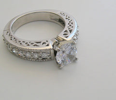 SPECIAL ATTRACTIVE DIAMOND SET ENGAGEMENT RING SETTING