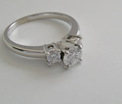 PETITE THREE STONE DIAMOND PRE ENGAGEMENT RING SETTING