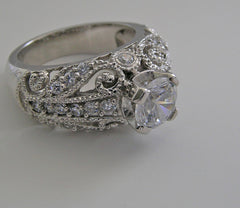 DIFFERENT ANTIQUE STYLE DIAMOND ENGAGEMENT RING SETTING