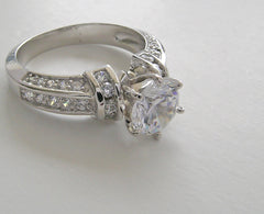 UNUSUAL DIAMOND ACCENT ENGAGEMENT RING SETTING FOR ALL SHAPES AND SIZES