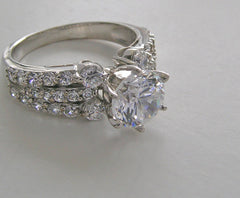 ENGAGEMENT RING SETTING ACCENT DIAMONDS FOR ALL SHAPE AND SIZE CENTER STONES