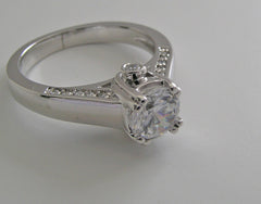 DIAMOND ENGAGEMENT RING SETTING DIAMOND ACCENTS