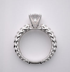 LOVELY TEXTURED INTERESTING ENGAGEMENT RING SETTING