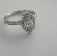 UNIQUE HALO MARQUISE DIAMOND ENGAGEMENT RING SETITNG