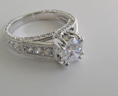 IMPORTANT FEMININE DIAMOND ENGAGEMENT RING SETTING OR REMOUNT