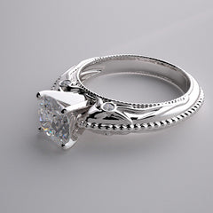 DESIGNER ENGAGEMENT RING SETTING FLORAL AND DIAMOND DETAILS