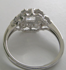 GOLD OR PLATINIUM ATTRACTIVE EDWARDIAN STYLE ENGAGMENT RING SETTING