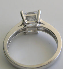 LOVELY PRINCESS CUT DIAMOND RING SETTING