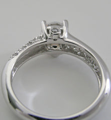 UNIQUE FEMININE ROUND DIAMOND ENGAGEMENT RING SETTING