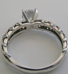 ENGAGEMENT RING SETTING ENTWINED BRANCH DESIGN DIAMOND ACCENT