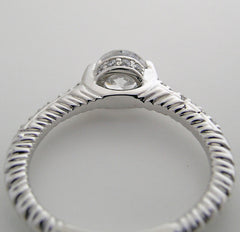 FEMININE ENGAGEMENT RING SETTING WITH DIAMOND SHANK