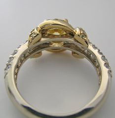 OUTSTANDING TWO TONE DIAMOND ACCENT RING SETTING OR REMOUNT