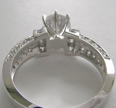 UNUSUAL DIAMOND ACCENT ENGAGEMENT RING SETTING FOR ALL SHAPES AND SIZES