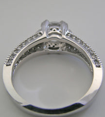 IMPORTANT DIAMOND AND MIL GRAIN ACCENT ENGAGEMENT RING SETTING WITH ENGRAVED DETAILS