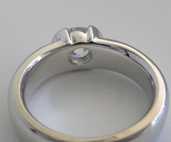 ELEGANT SEMI BEZEL SET DIAMOND ENGAGEMENT RING SETTING OR REMOUNT RING