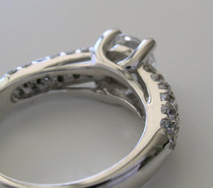 ENCRUSTED DIAMOND ENGAGEMENT RING SETTING OR REMOUNT RING