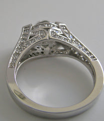 UNIQUE UNUSUAL MODERN PAVE DIAMOND RING SETTING