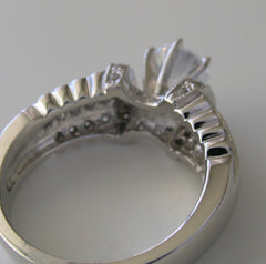 IMPORTANT UNIQUE DIAMOND ACCENTED ENGAGEMENT RING SETTING FOR ALL SHAPES AND SIZE CENTER STONES