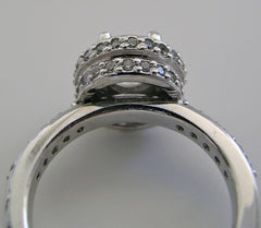 BEAUTIFUL HALO DESIGN DIAMOND ENGAGEMENT RING SETTING