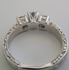 SPECIAL THREE STONE DIAMOND RING SETTING