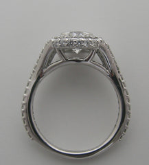 UNIQUE DIAMOND RING SETTING FLUSH DIAMOND HALO