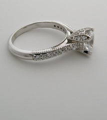 ENGAGEMENT RING SETTING WITH ENCRUSTED DIAMOND DETAILS