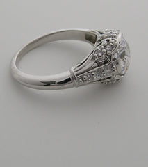 BEAUTIFUL ART DECO ANTIQUE STYLE DIAMOND ACCENT ENGAGEMENT RING SETTING OR RE-MOUNT